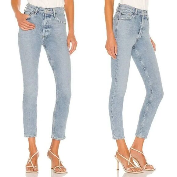 Agolde Nico High Rise Slim Jean in Cliffside 26 $178 - Picture 1 of 8